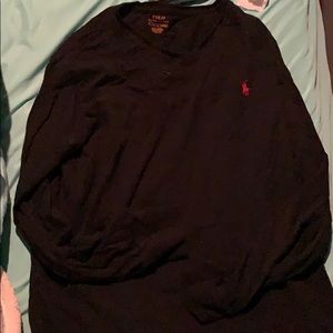 V-Neck Polo Ralph Lauren Long Sleeve Top🖤